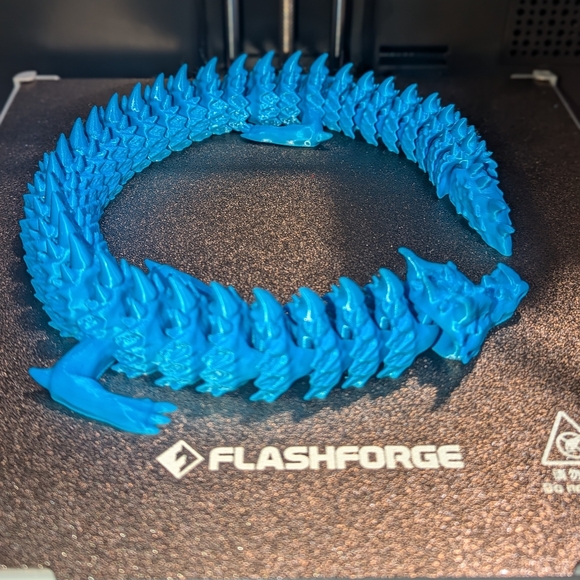 3D Printed Dragon Blue PLA - Picture 2 of 7
